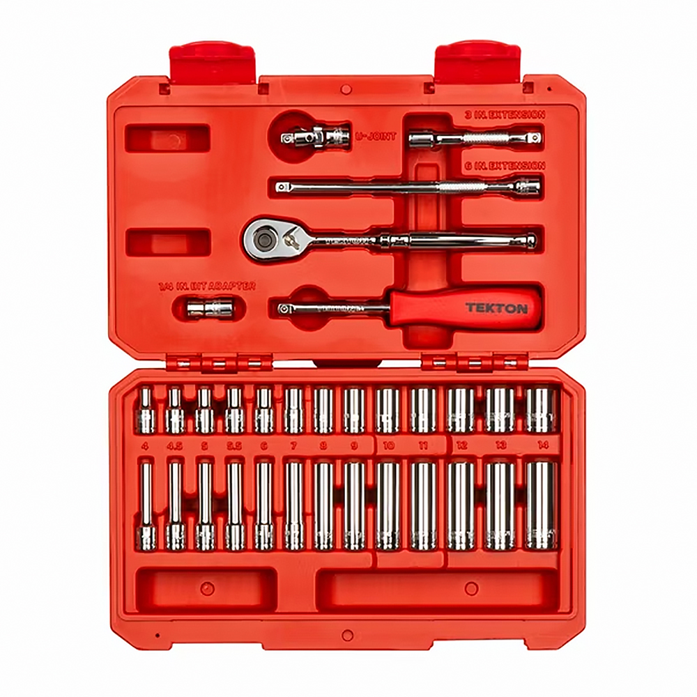 Tekton 1/4 Drive 4-14mm Metric Socket Set from GME Supply